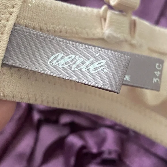 Aerie limited edition rhinestone push up bra beige nude 34C - Picture 10 of 16